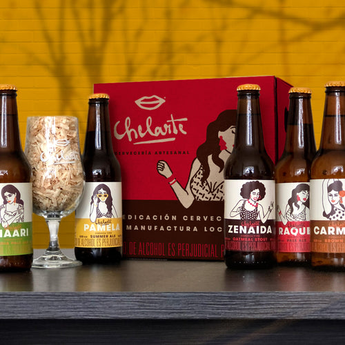 PACK REGALO x 5 + COPA-Cerveza Artesanal-Chelarte